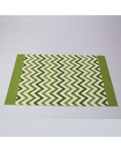 Zigzag Rectangular Mat in Green