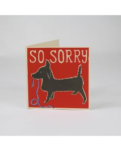 So Sorry Dog Square Card