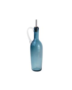 OLIVE Oil Pourer w handle - Steel Blue