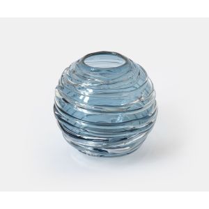 Strata Vase/Votive - Steel Blue