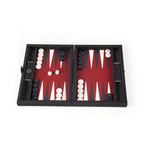 Travel Backgammon Set - Burgundy Red 