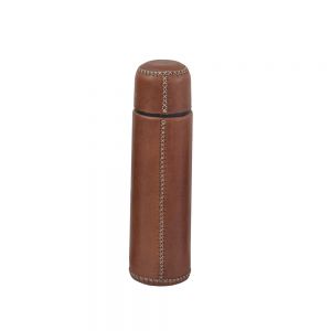 Thermos 0.5L in Brown Leather