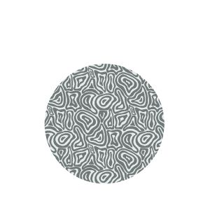 Coralia- Silver Circular Area Rug, 9' 8''
