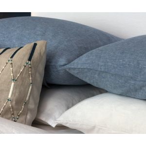 Alora Linen Standard PIllow Case Pair - Denim