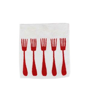 Linen Placemat With Fork - Rouge