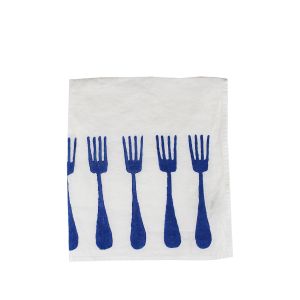 Linen Placemat With Fork - Liberty Blue