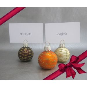 Christmas Bauble Name Card Holders