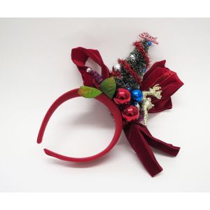 Christmas Tree with Red Ribbon Headband