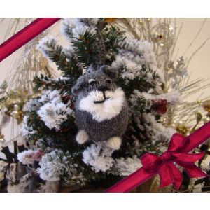 Santa's Dog Knitted Ornament