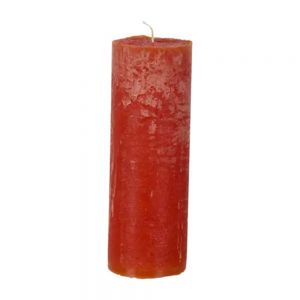 Tall Dark Orange Cote Candle - 7 x 20
