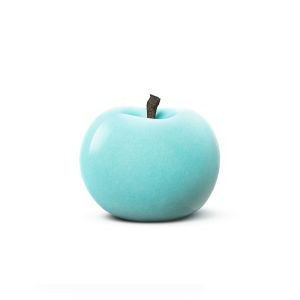 Medium Plus Turquoise Ceramic Apple