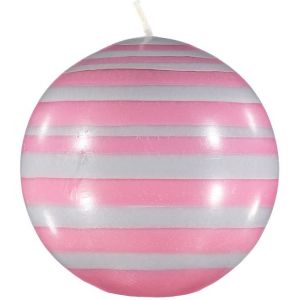 Ball Candle Striped Willow and Rose