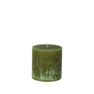 Short Moss Green Cote Candle - 10 x 10cm