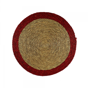 Woven Round Placemat - Rouge