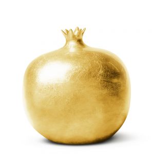 Extra Large Gold Ceramic Pomegranate