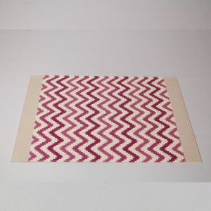 Zigzag Rectangular Mat in Purple 