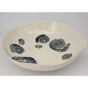 Fossil Serving Bowl in Jade 43cm