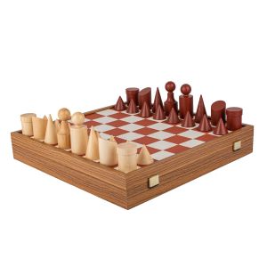 Terracotta & White Inlaid Chess Board