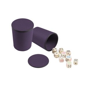 Leather Dice Cup - Violet