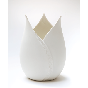 White Porcelain Tulip Vase large