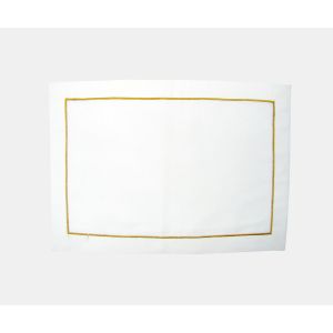 Whitechapel Corded Placemat - Gold on White