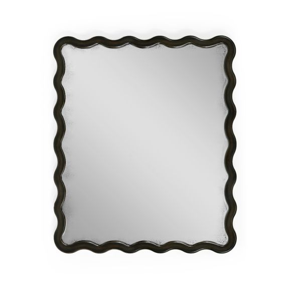 Keste Rectangular Mirror in Faux Bronze