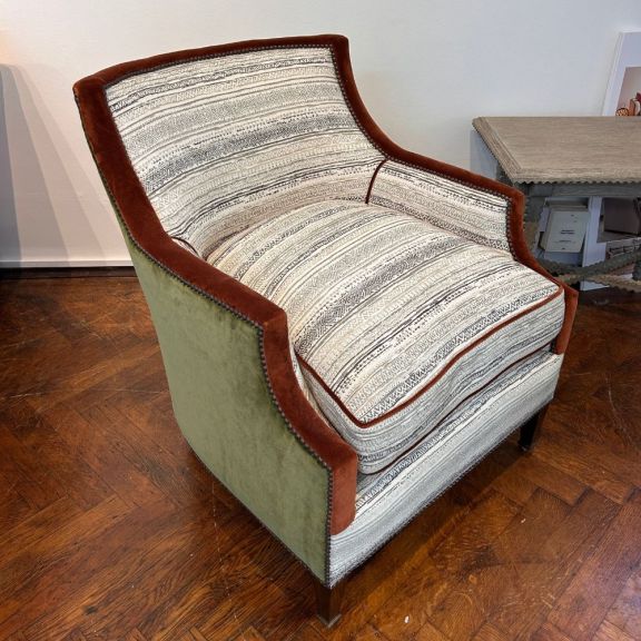 Large Palmer Chair in Estevi Stone Omega Juniper Tawny