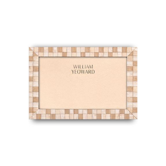 Ecru & Rose Check Frame - 5" x 7"