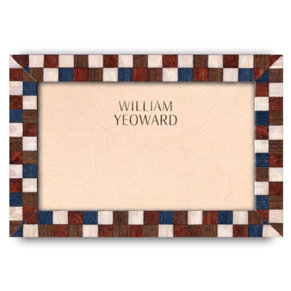 Chocolate Navy Check Frame - 8'' x 10"