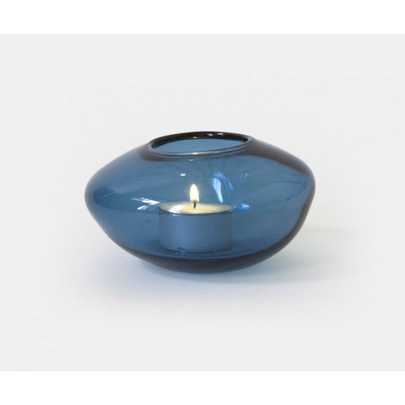 Pebble Votive - Steel Blue